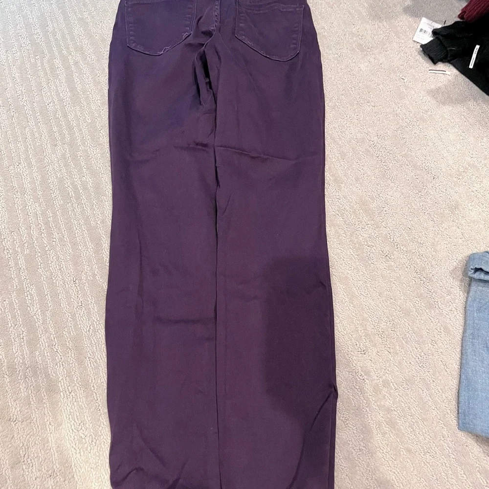 NYDJ Women's Deep Purple Straight Leg Jeans - Picture 3 of 4